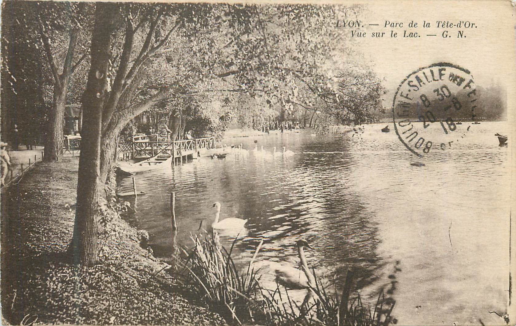 CPA Lyon parc de la tete d or vue sur le lac