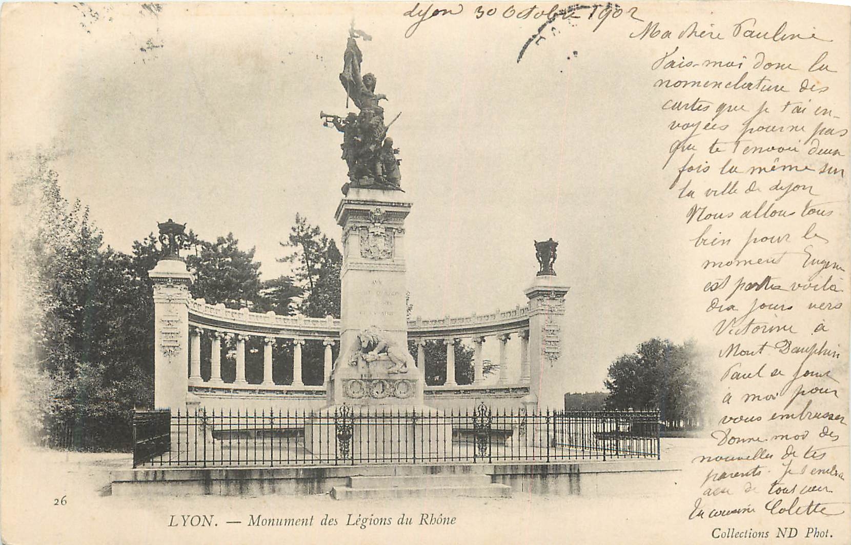 LYON — Monument des Légions du Rhône — Collections ND Phot. n°26