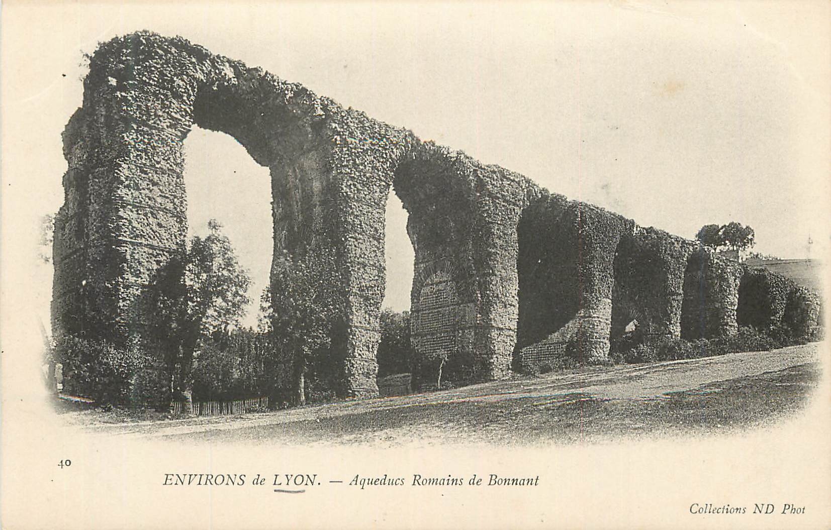CPA Environs de lyon aqueducs romains de bonnant