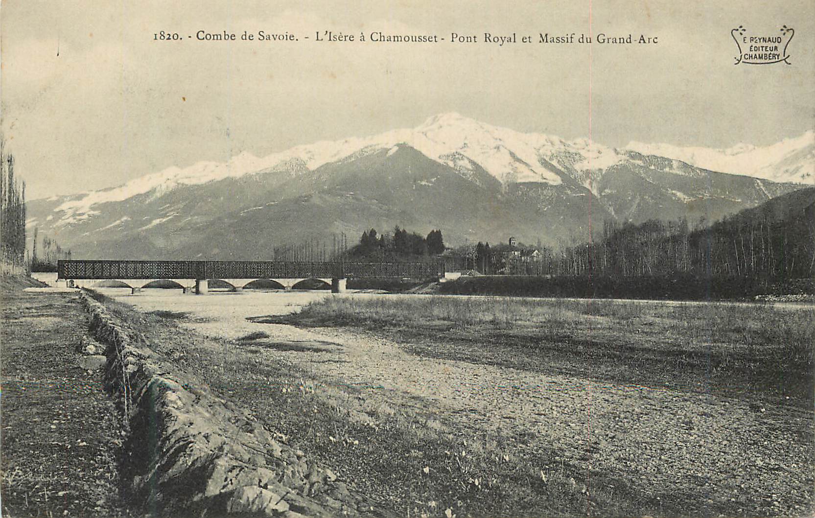 CPA 1810 combe de savoie l isere a chamousset pont et massif du grand arc