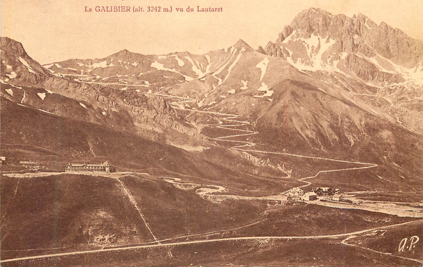 CPA Le galibier(alt 3242 m) vu du lautaret