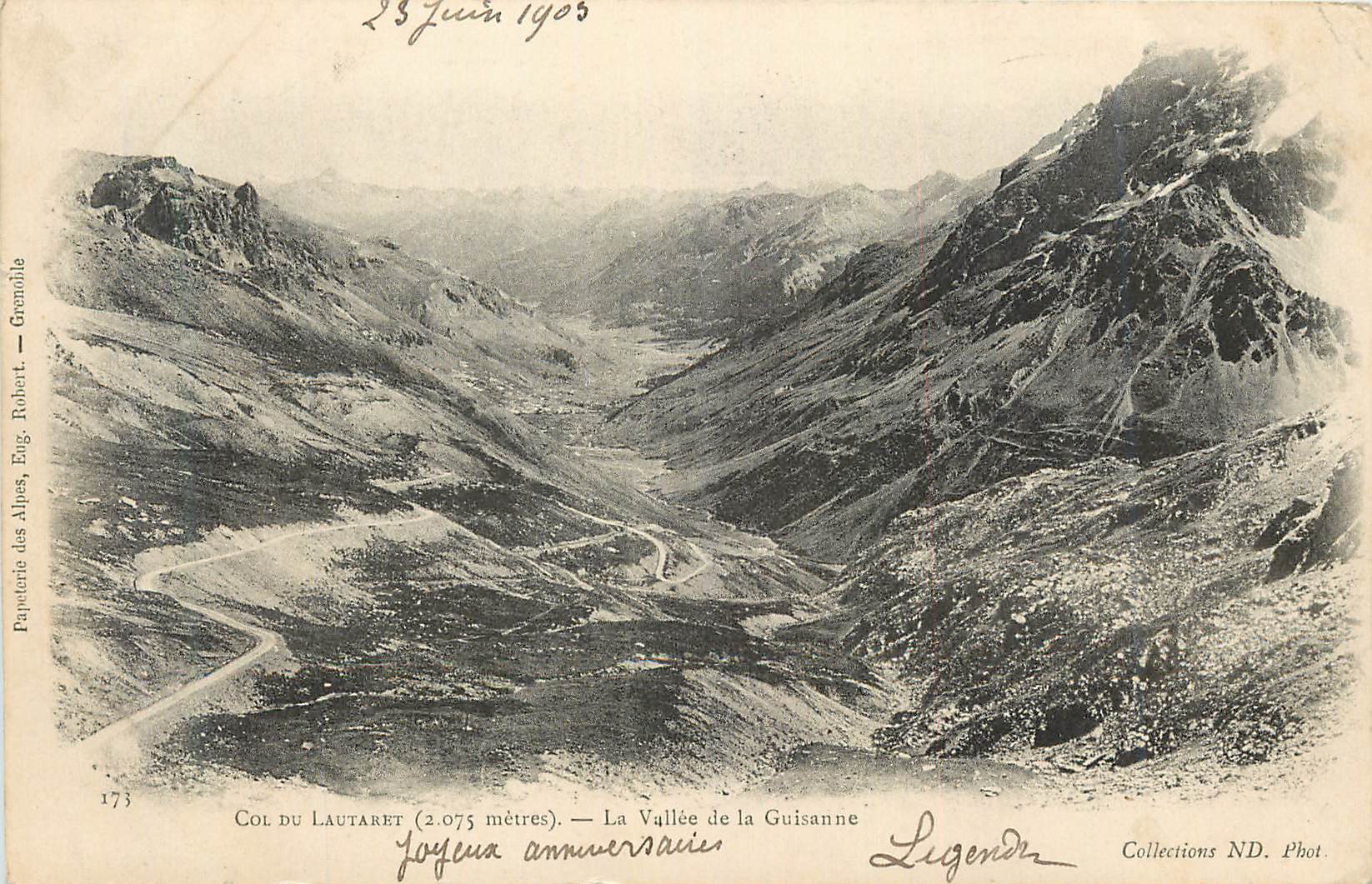CPA Col du lautaret(2075 metres) la vallee de la guisanne