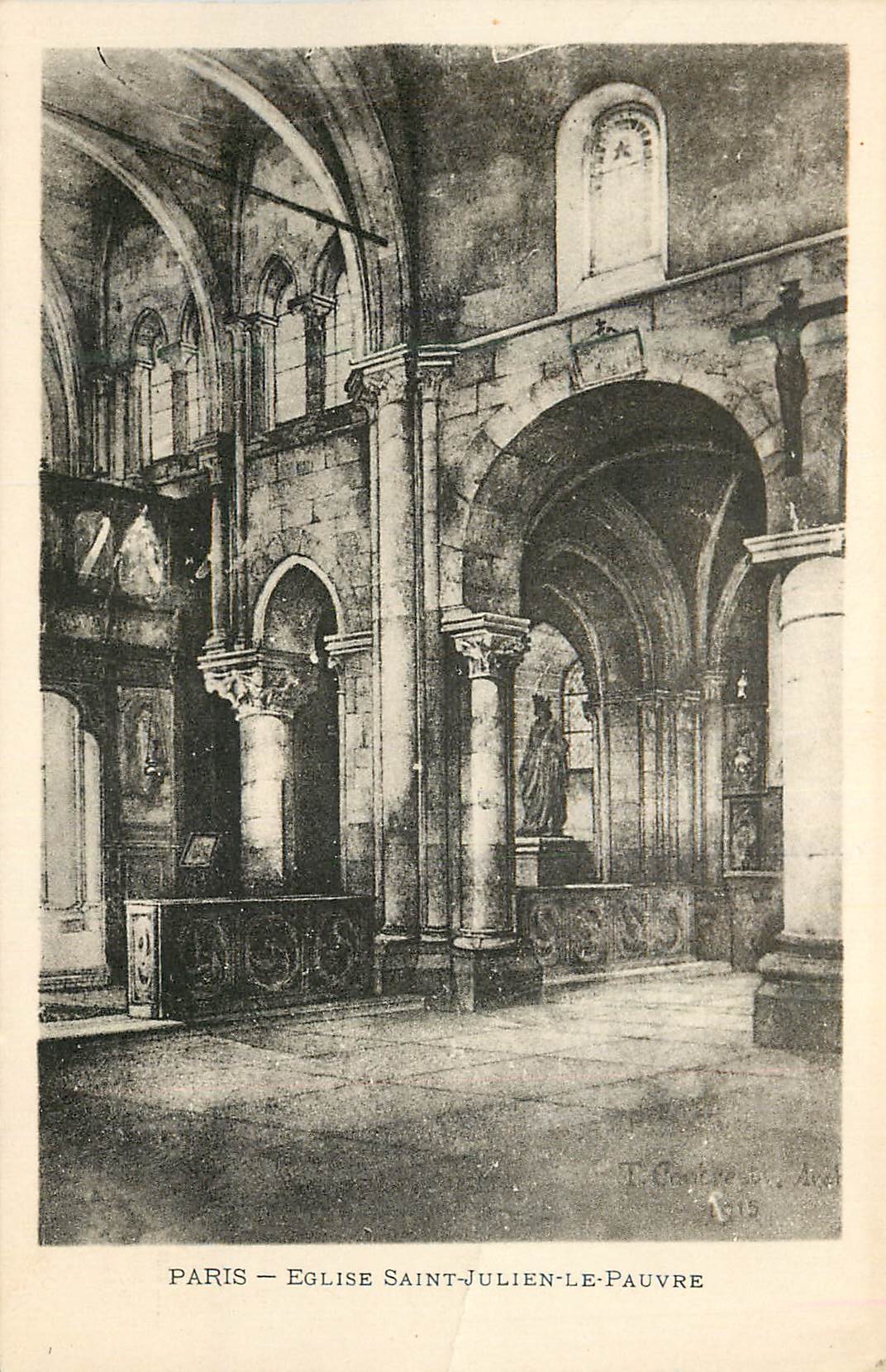 CPA Paris eglise saint julien le pauvre