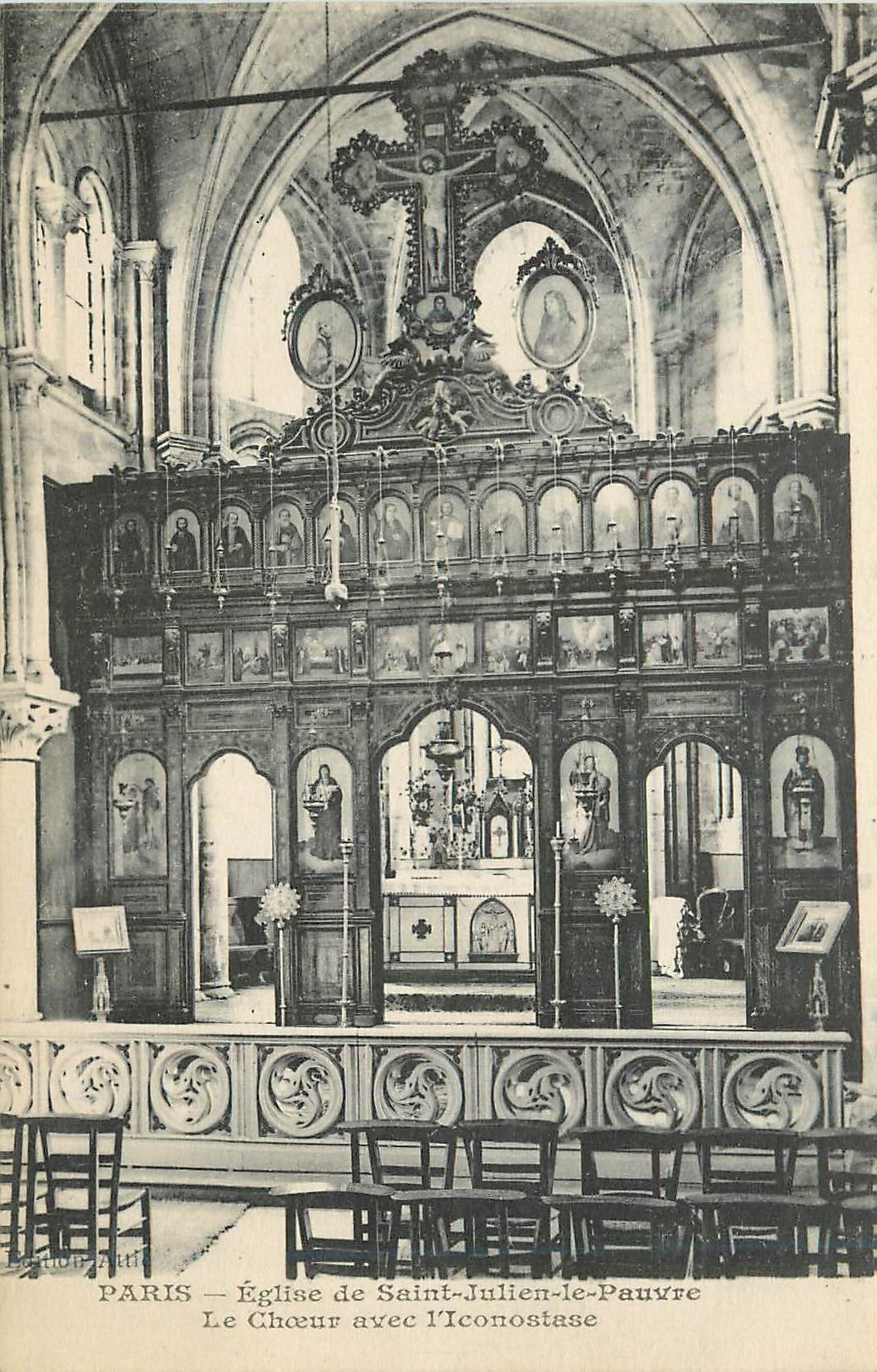 CPA Paris eglise de saint julien le pauvre le choeur avec l iconostase