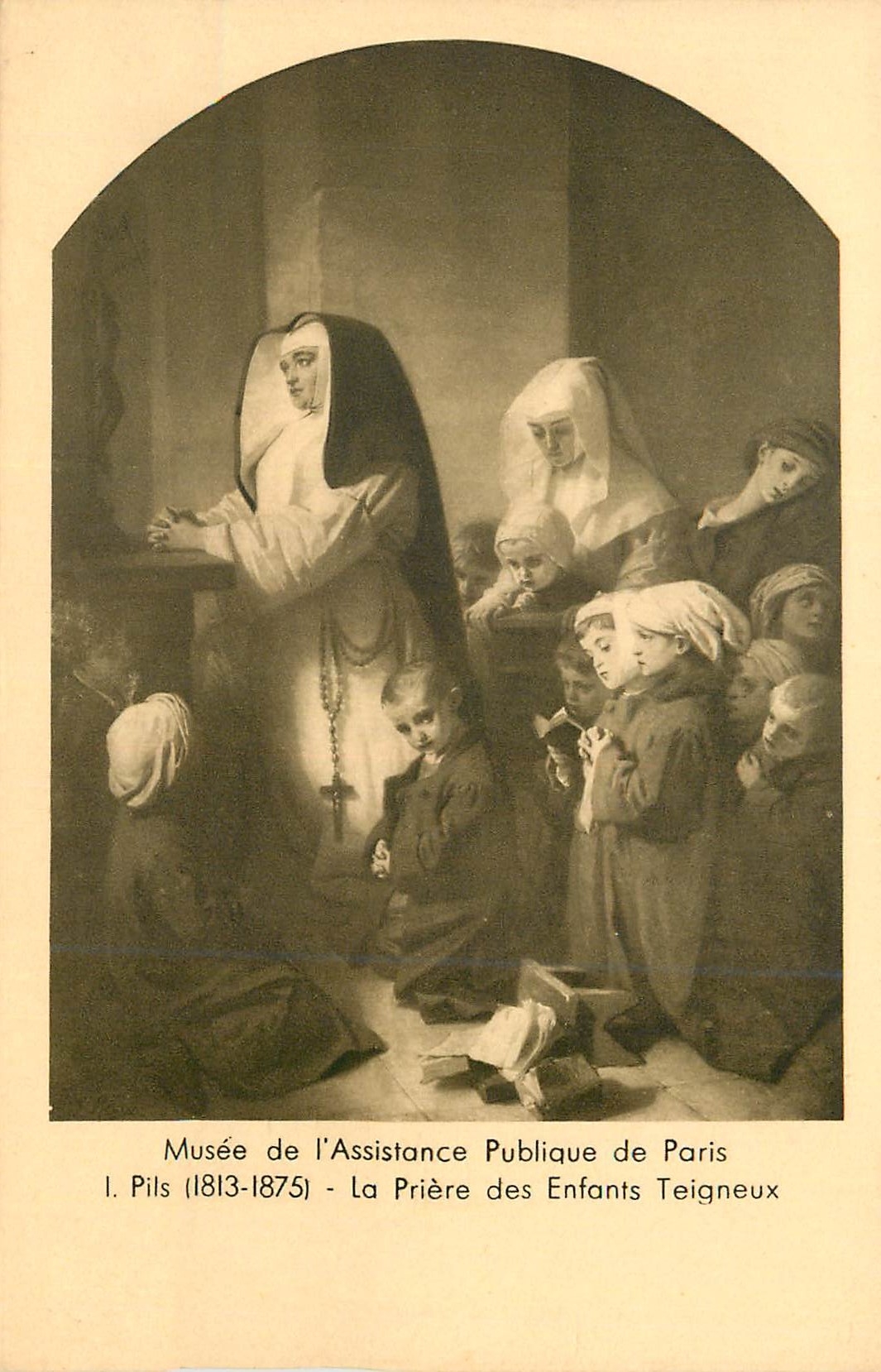 CPA Musee de l assistance publique de paris pils(1813 1875) la priere des enfants teigneux