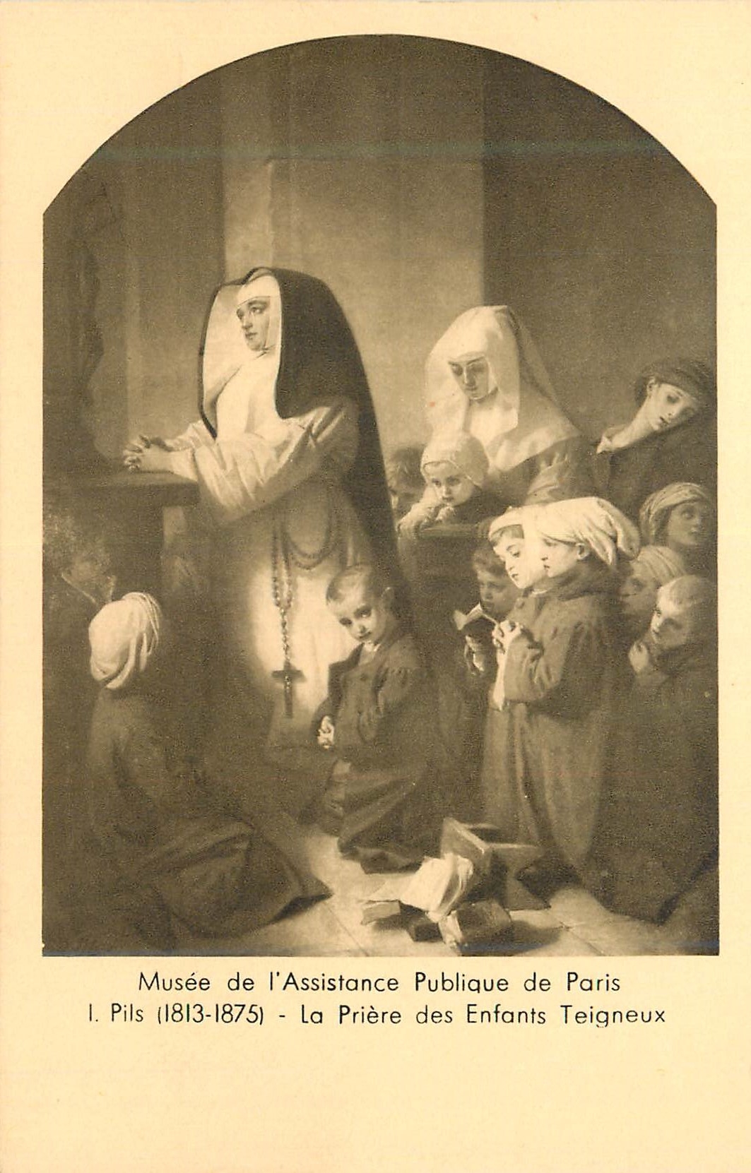 CPA Musee de l assistance publique de paris pils(1813 1875) la priere des enfants teigneux