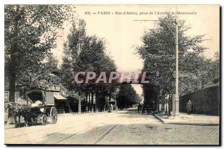 Paris - Rue d'Alésia, prise de l'Avenue de Montsouris — P. Marmuse, 53, Bd Montparnasse Paris