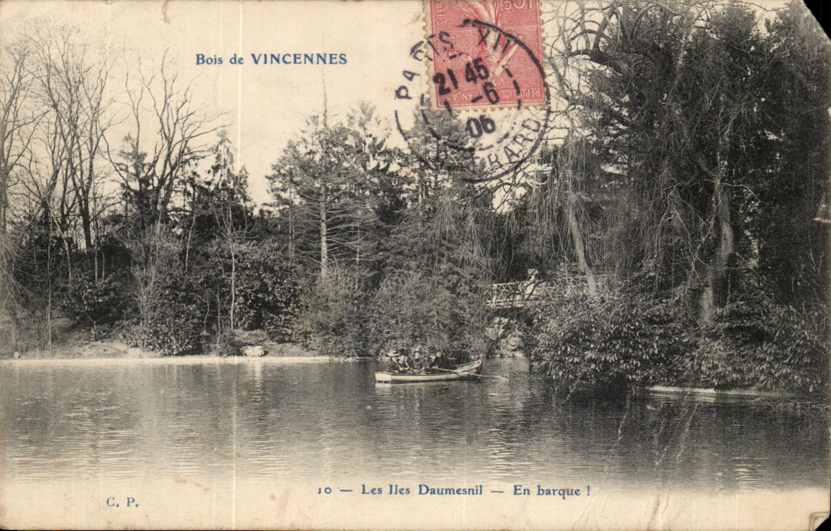 Paris (14) Bois de Vincennes-Les Iles Daumesnil- En Barque!-CPA