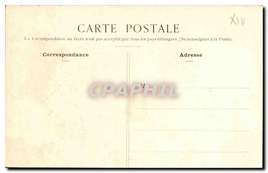 Paris (14) Place de la Mairie de Montmartre-chien --CPA — Rückseite