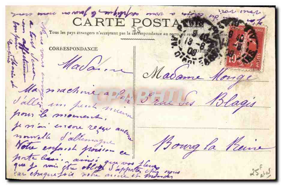 Paris — Rue Monton-Duvernnet — Marque L.G. — Verso