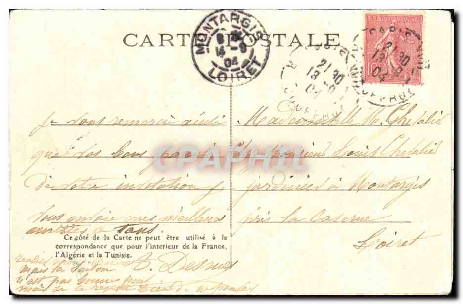 Paris (14 ) Boulevard et Porte Saint-Denis --CPA — Rückseite