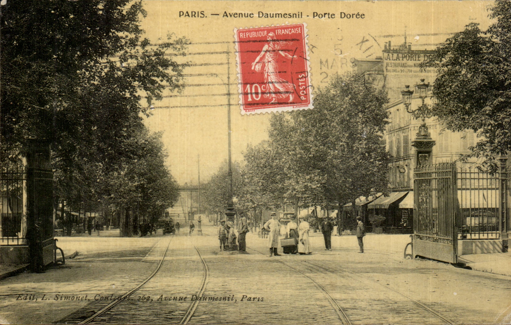 Paris — Avenue Daumesnil - Porte Dorée — L. Simonet, Coulours, 262, Avenue Daumesnil, Paris