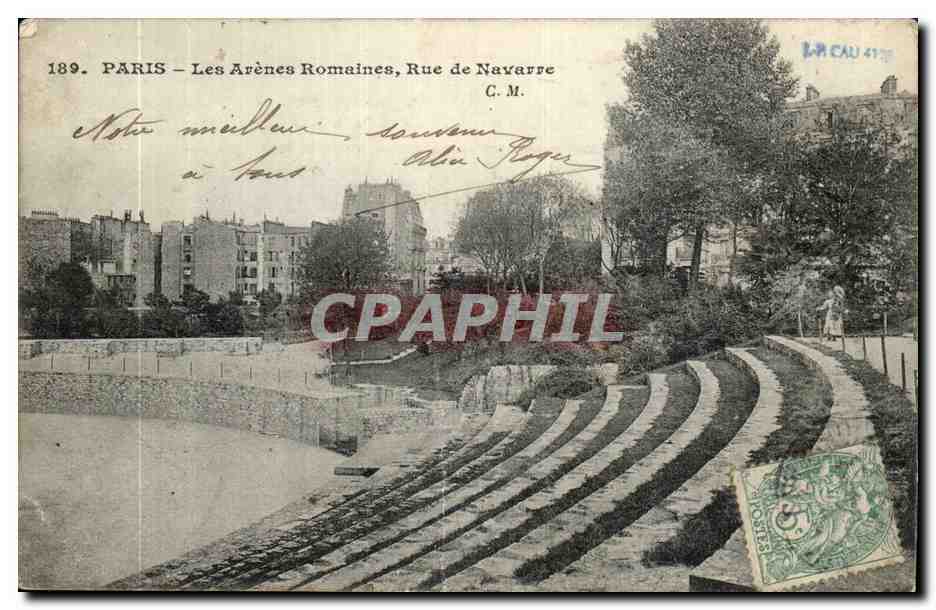 Paris (14 ) Les Arenes Romaines-Rue de Navarre --CPA