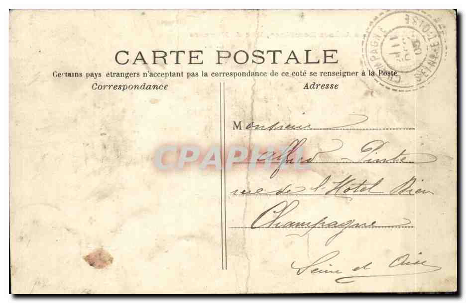 Paris (14 ) Les Arenes Romaines-Rue de Navarre --CPA — Rückseite