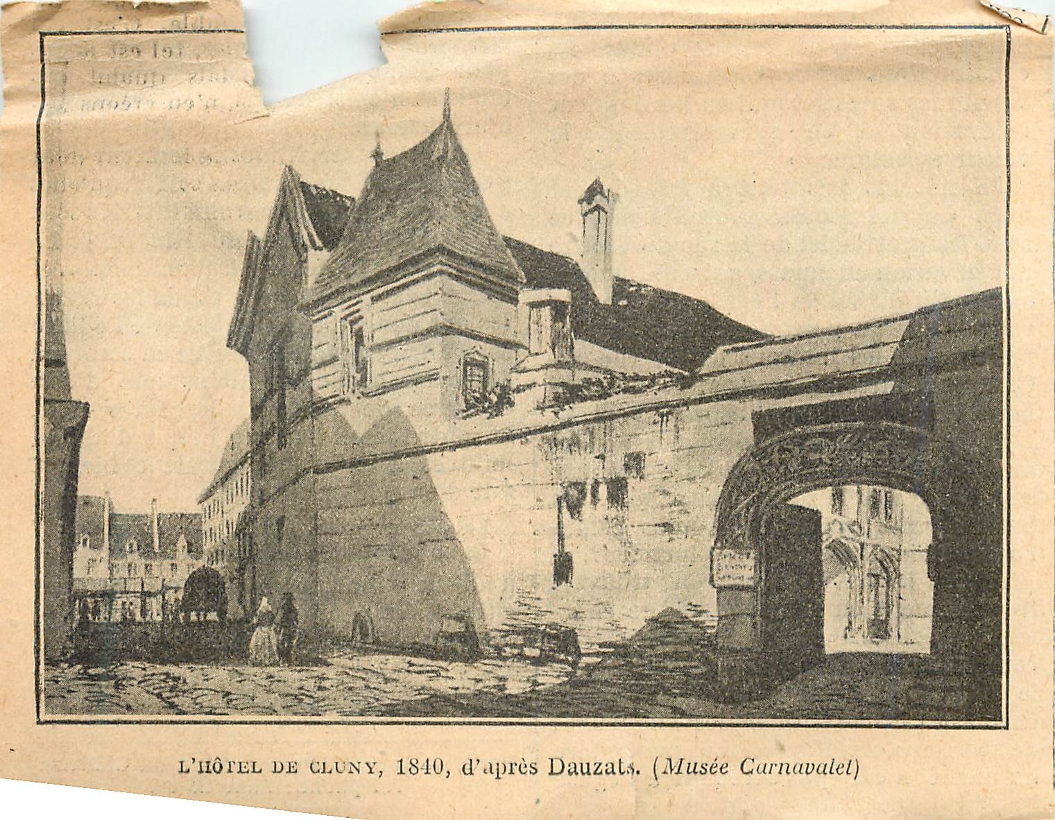 Image L'Hotel de Cluny 1840 d'apres Dauzats (Musee Carnavalet)