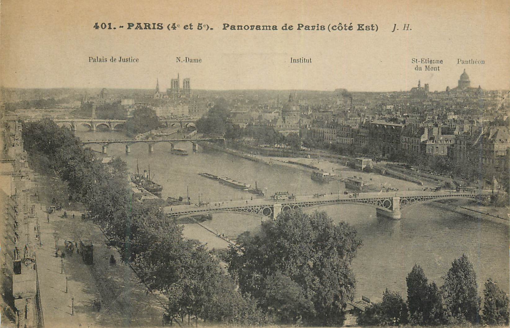 CPA Paris (4e et 5e) Panorama de Paris (Cote Est)
