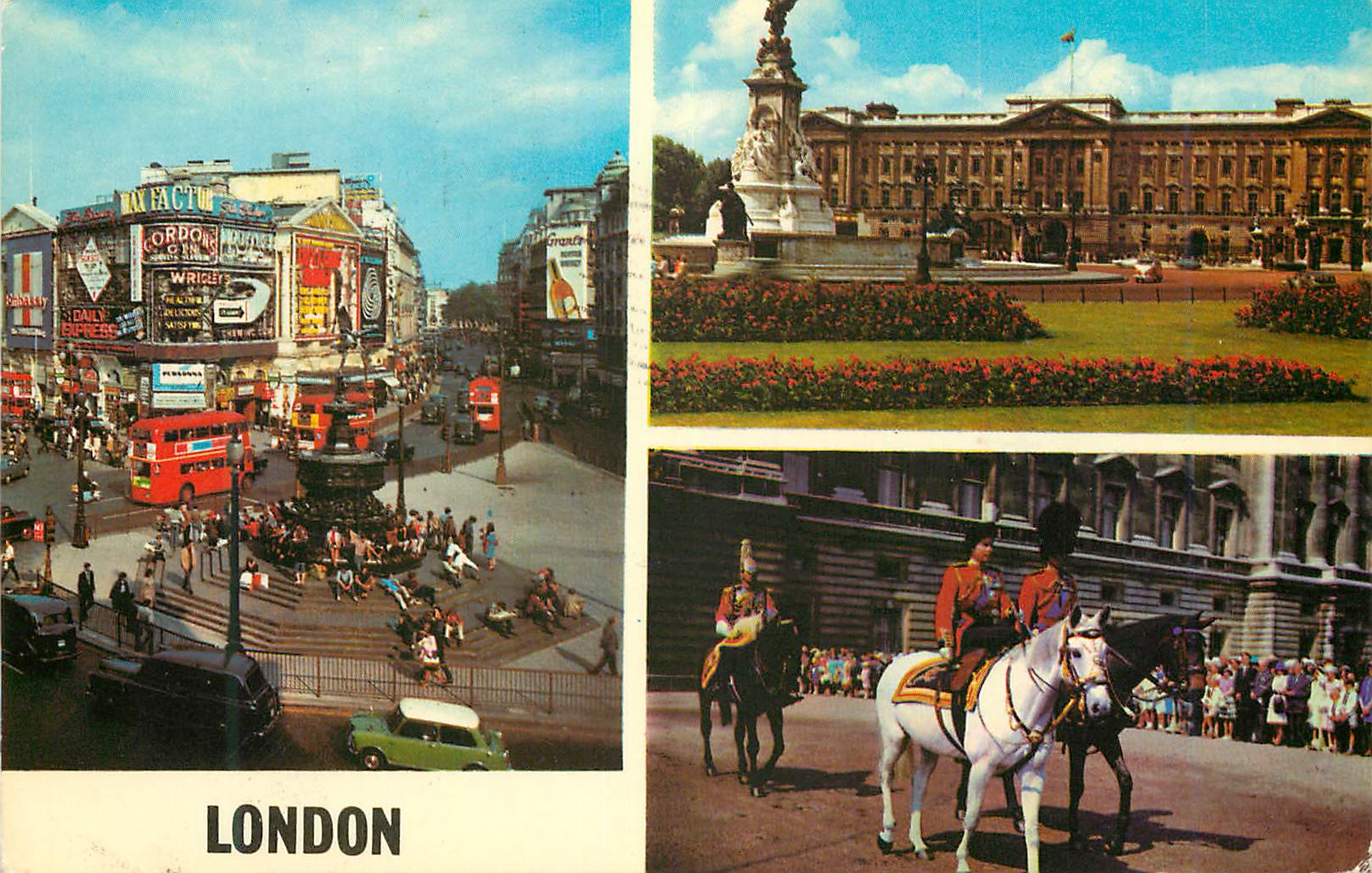 CPM London Piccadilly Circus Buckingham Palace HM The Queen And HRH Prince Philip