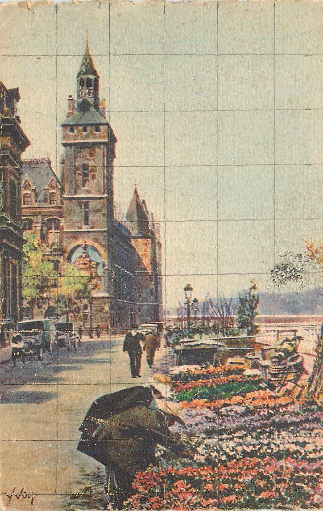 CPA Paris en Flanant Marche aux Fleurs Quai de l'Horloge