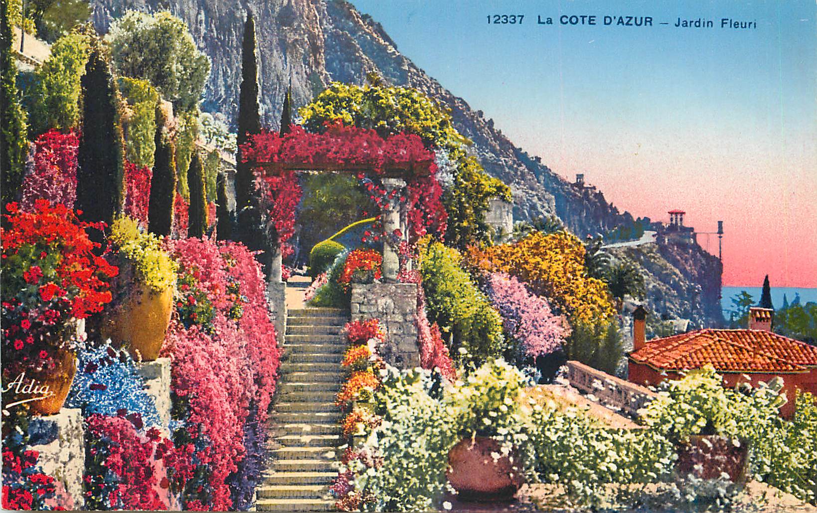 CPA La Cote d'Azur Jardin Fleuri