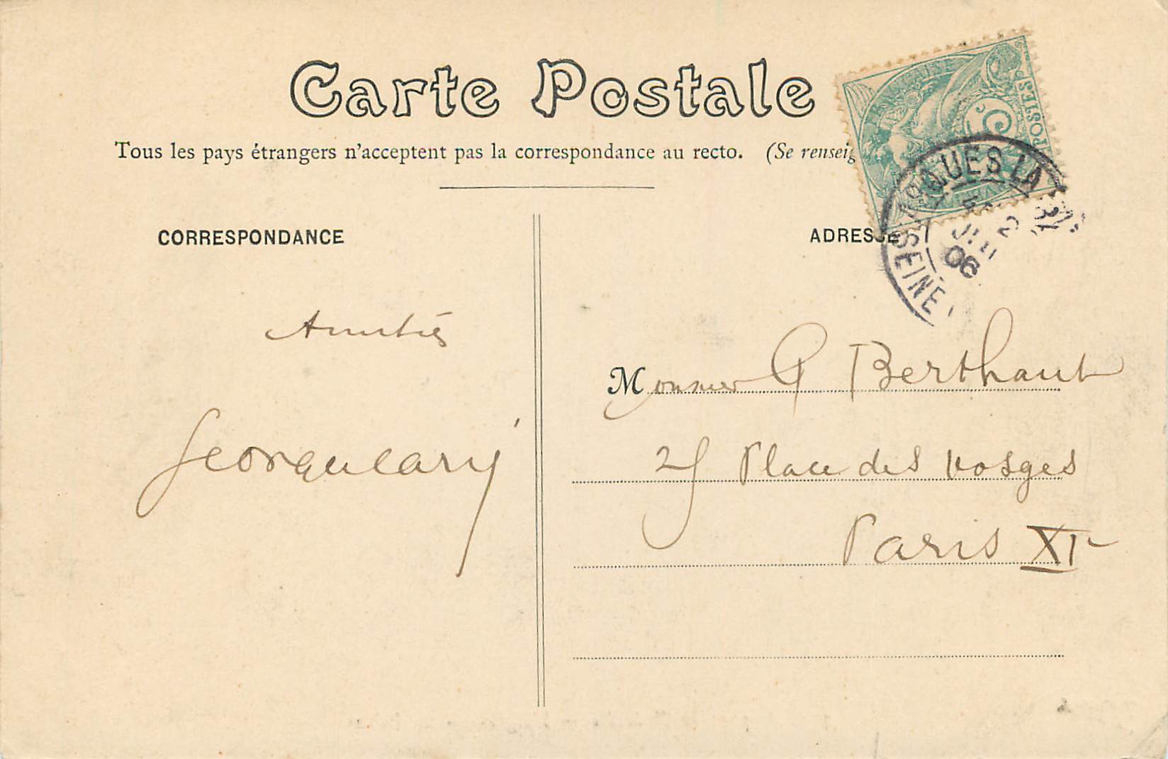 CPA Arques la Bataille L'Eglise le Jube — Rückseite