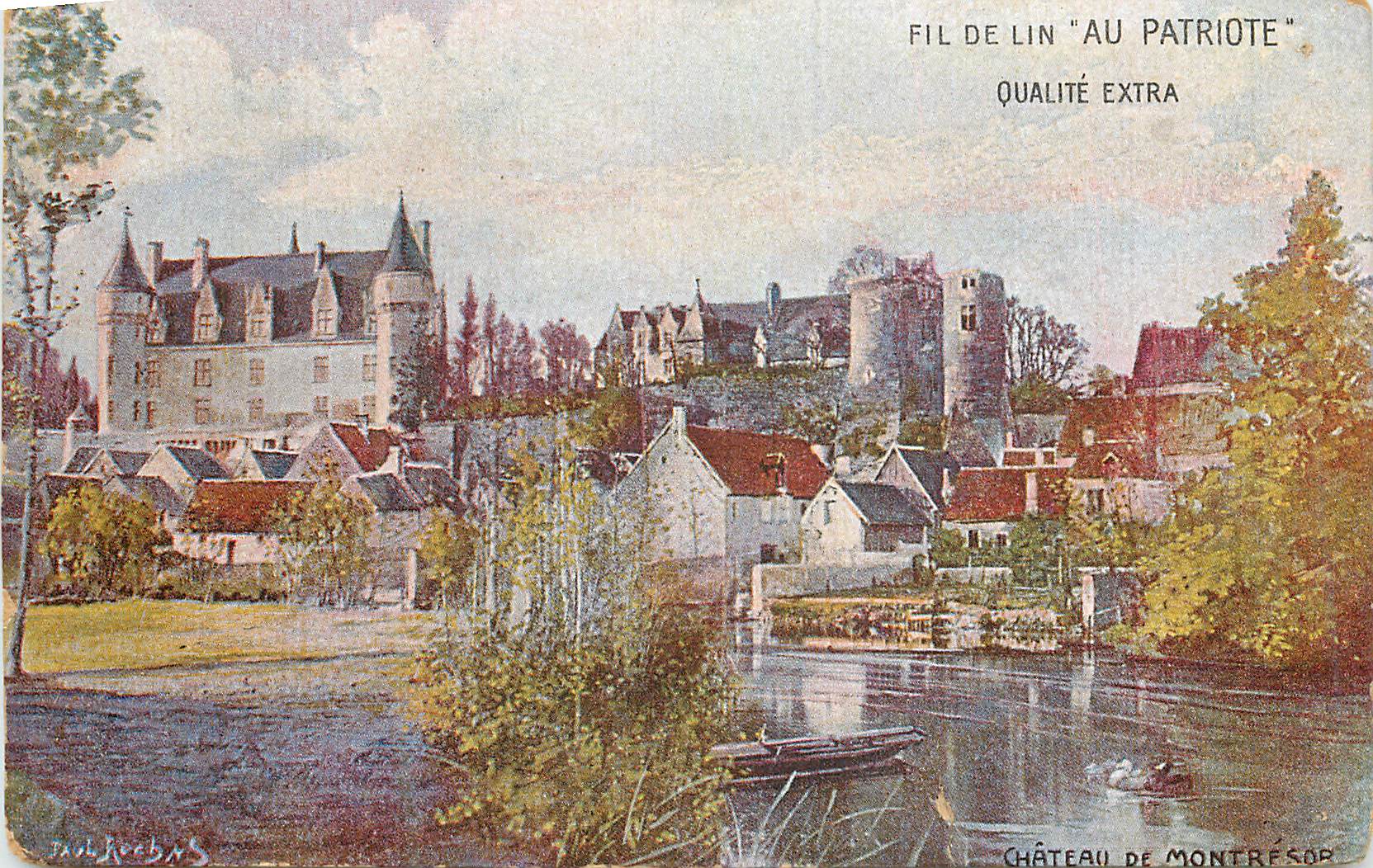 CPA Chateau de Montresor Fil de Lin au Patriote Qualite Extra