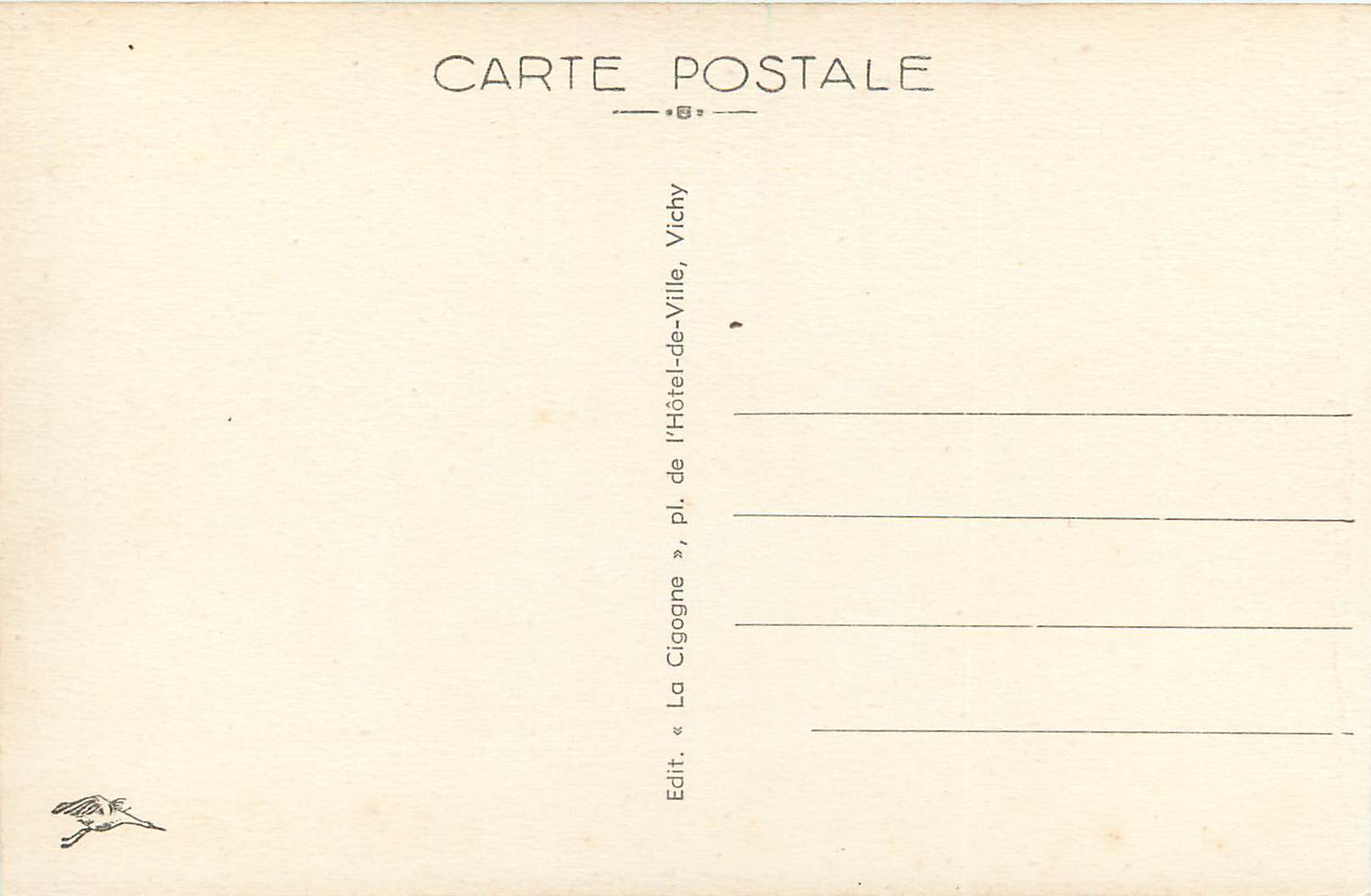 CPA Vichy Source de la Grande Grille Temperature 41Â° (Debit 3000 Litres a L'Heures) — Rückseite