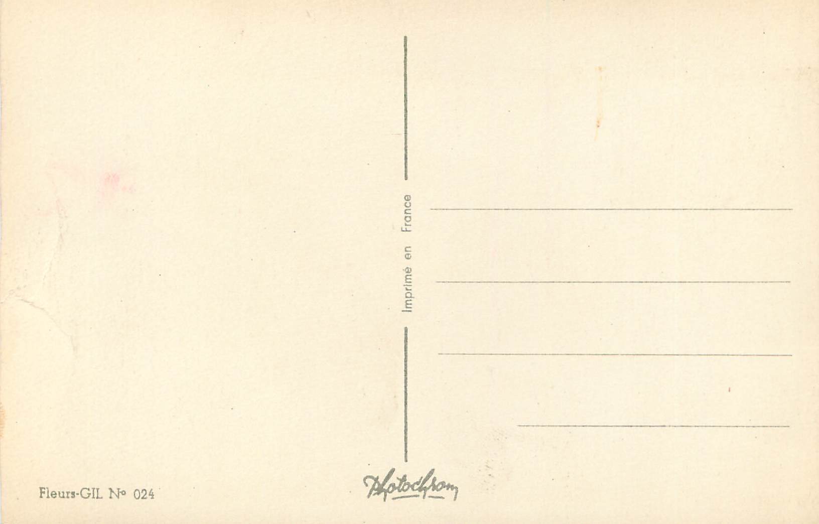 CPA Fleurs — Verso