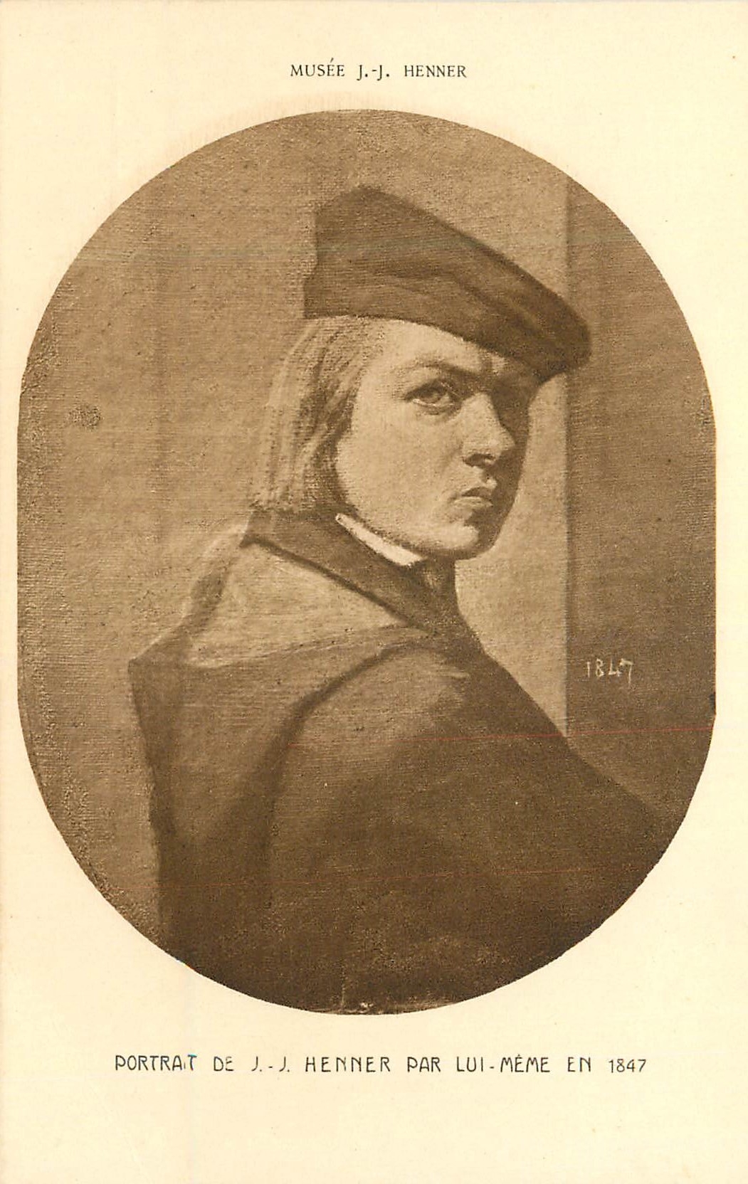 CPA Portrait de J J Henner par Lui Meme en 1847 Musee J J Henner