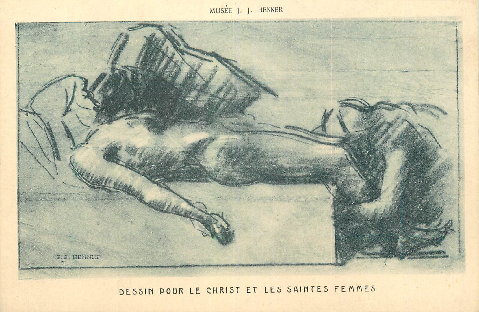 CPA Dessin pour le Christ et les Saintes Femmes Musee J J Henner