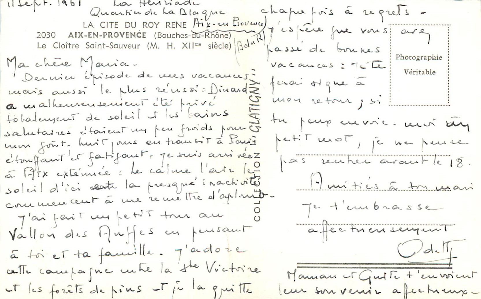 CPM La Cite Du Roy Rene Aix en Provence (Bouche du Rhone) Le Cloitre Saint Sauveur (M H XIIe Siecle) — Verso