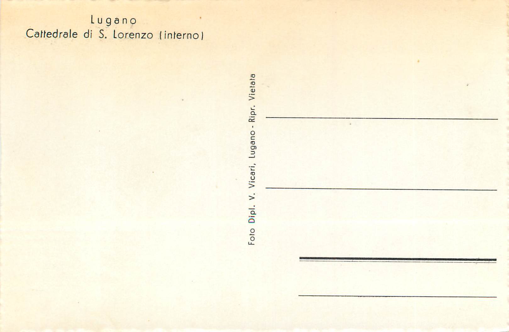 CPM Lugano Catedrale di S Lorenzo (Interno) — Rückseite
