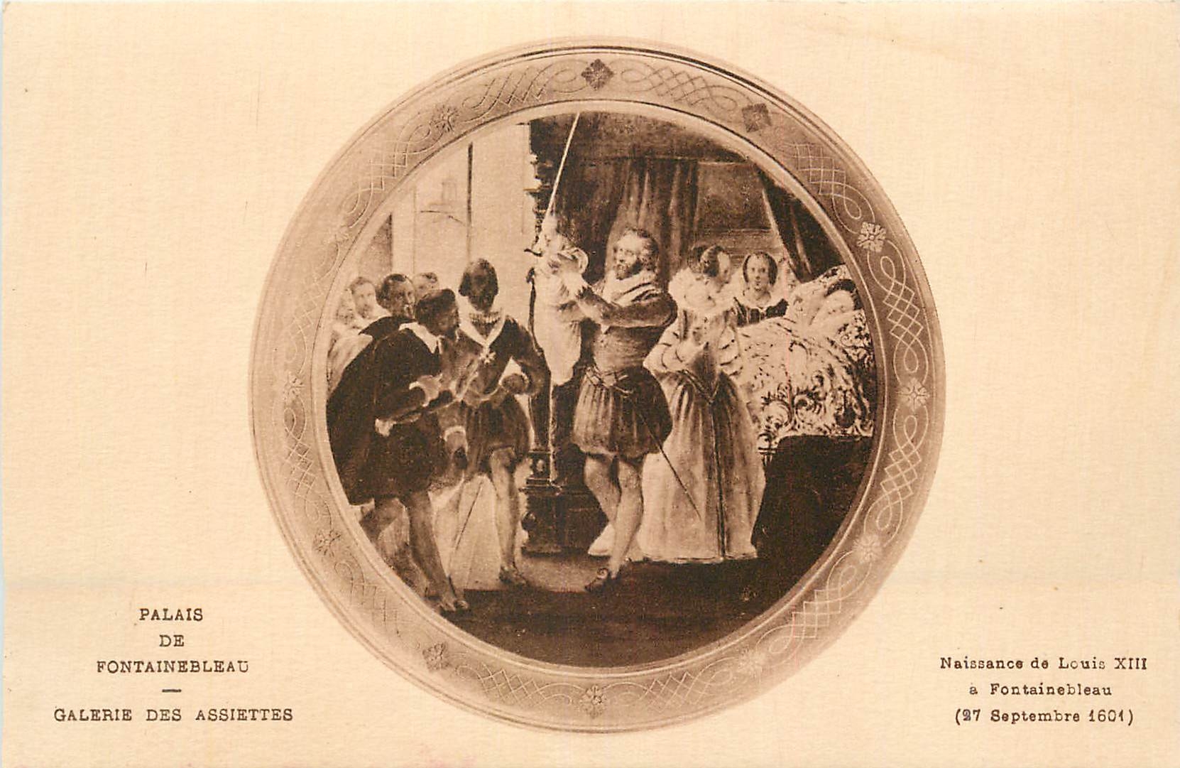 Naissance de Louis XIII — Fontainebleau — Édition H. THIBAULT