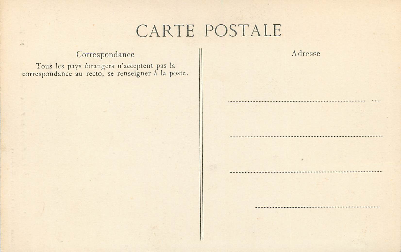 CPA Bordeaux Les Ruines du Palais Gallien — Verso