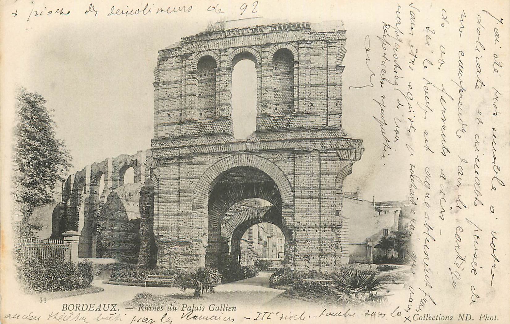 Bordeaux — Ruines du Palais Gallien — Phot. ND, n°33