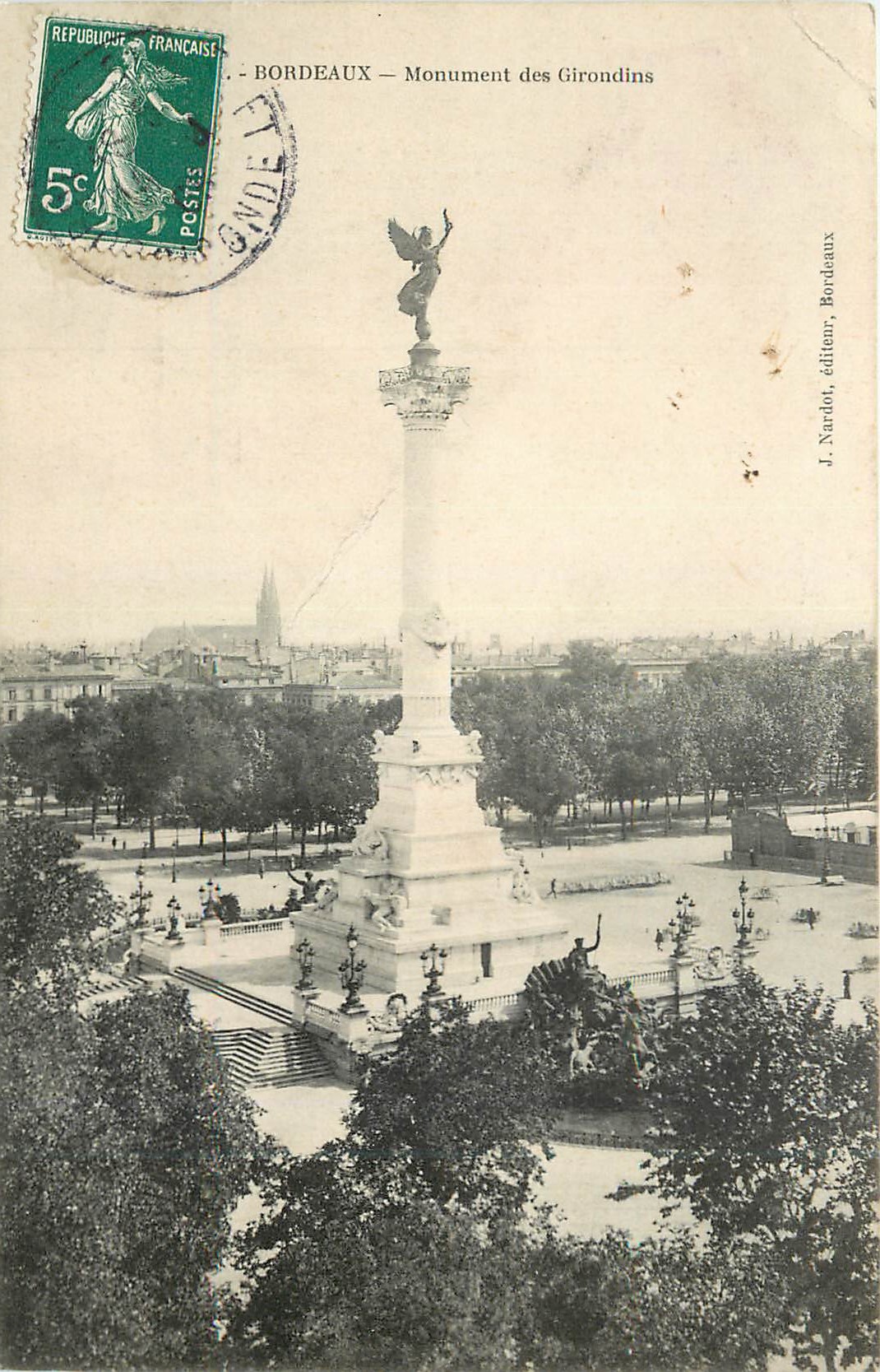 CPA Bordeaux Monument des Girondins