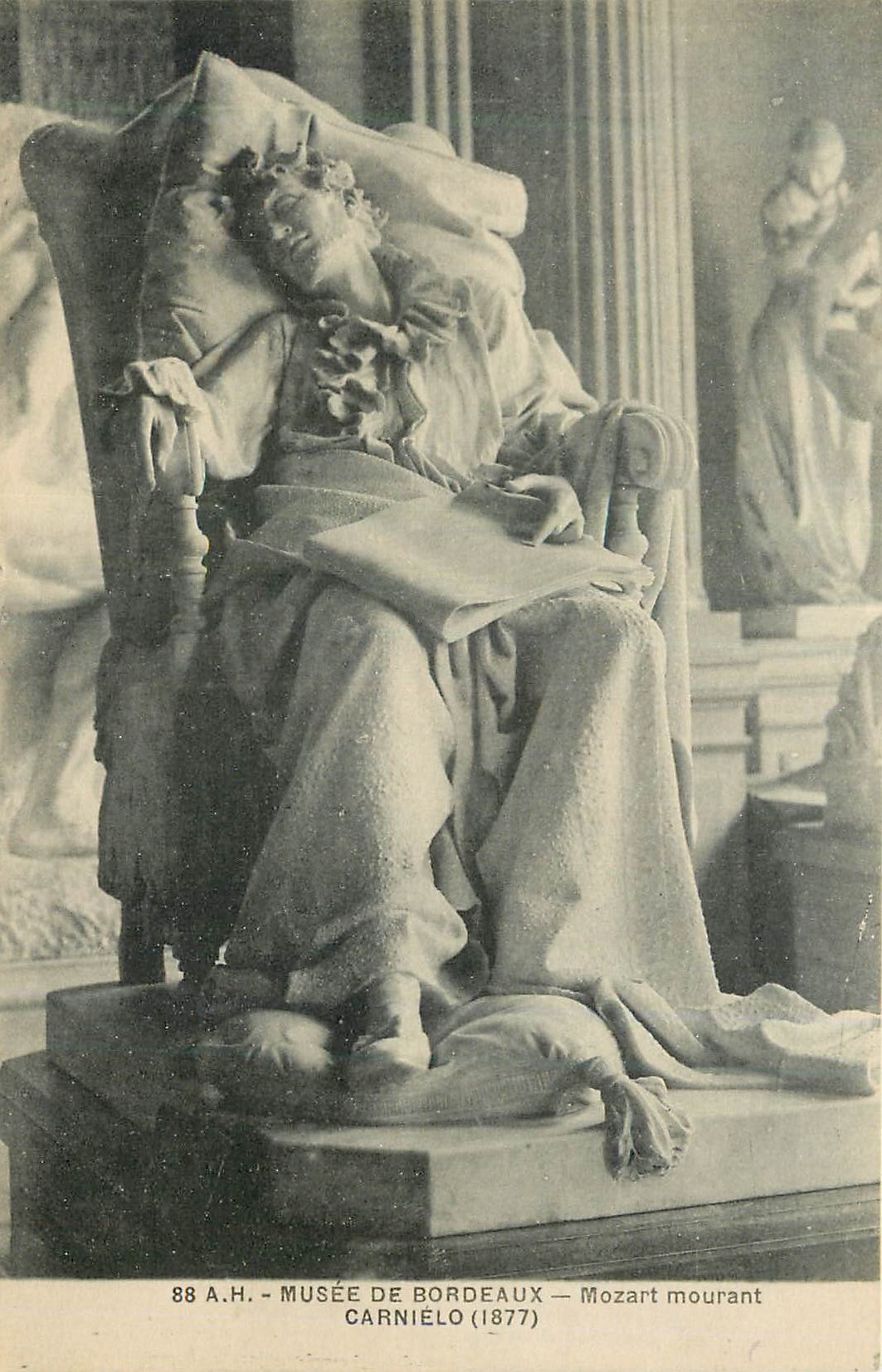 CPA Musee de Bordeaux Mozart Mourant Carnielo (1877)