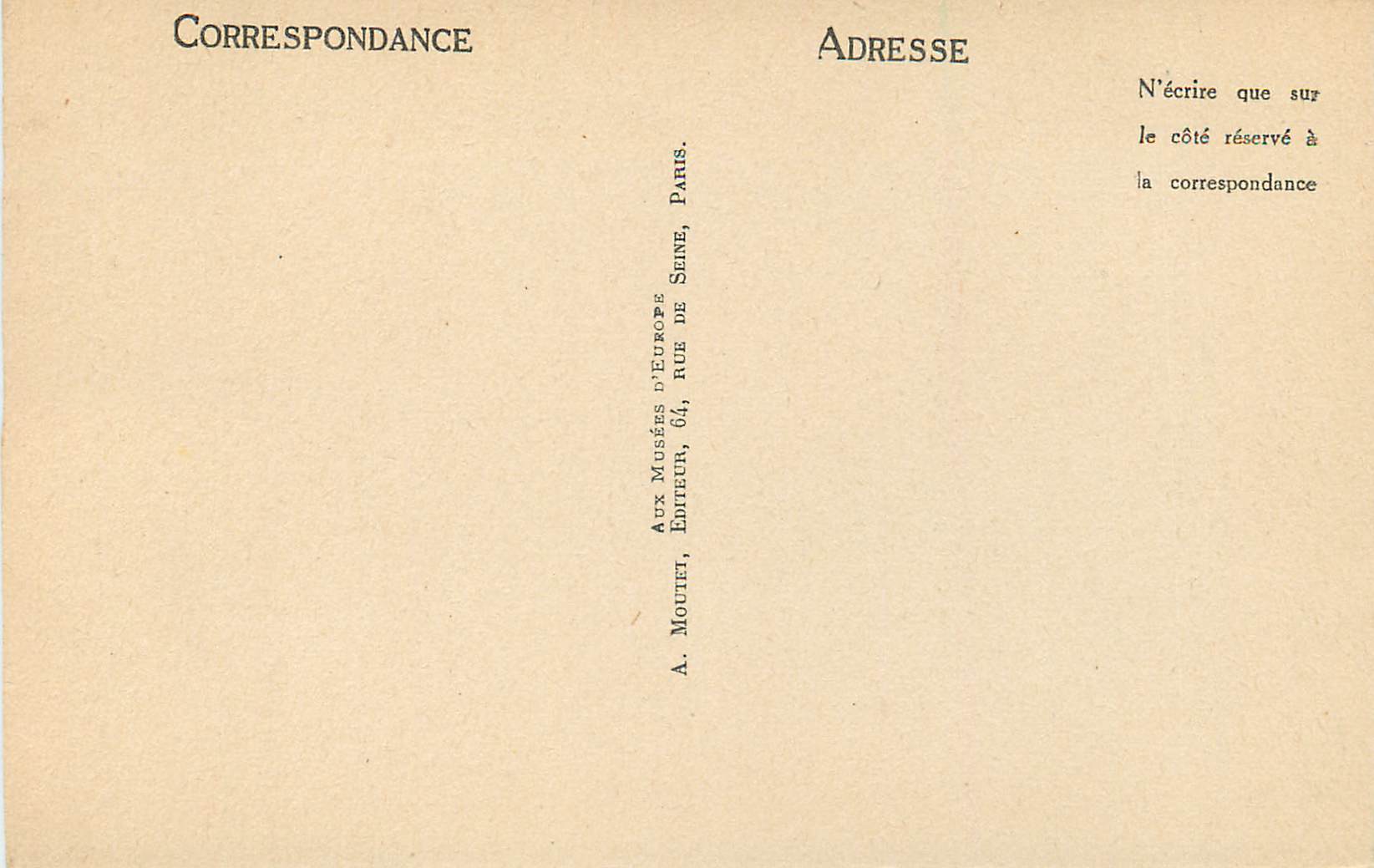 Musée S. Marco — Angelico — La Nativité — Cliché Anderson — Rückseite