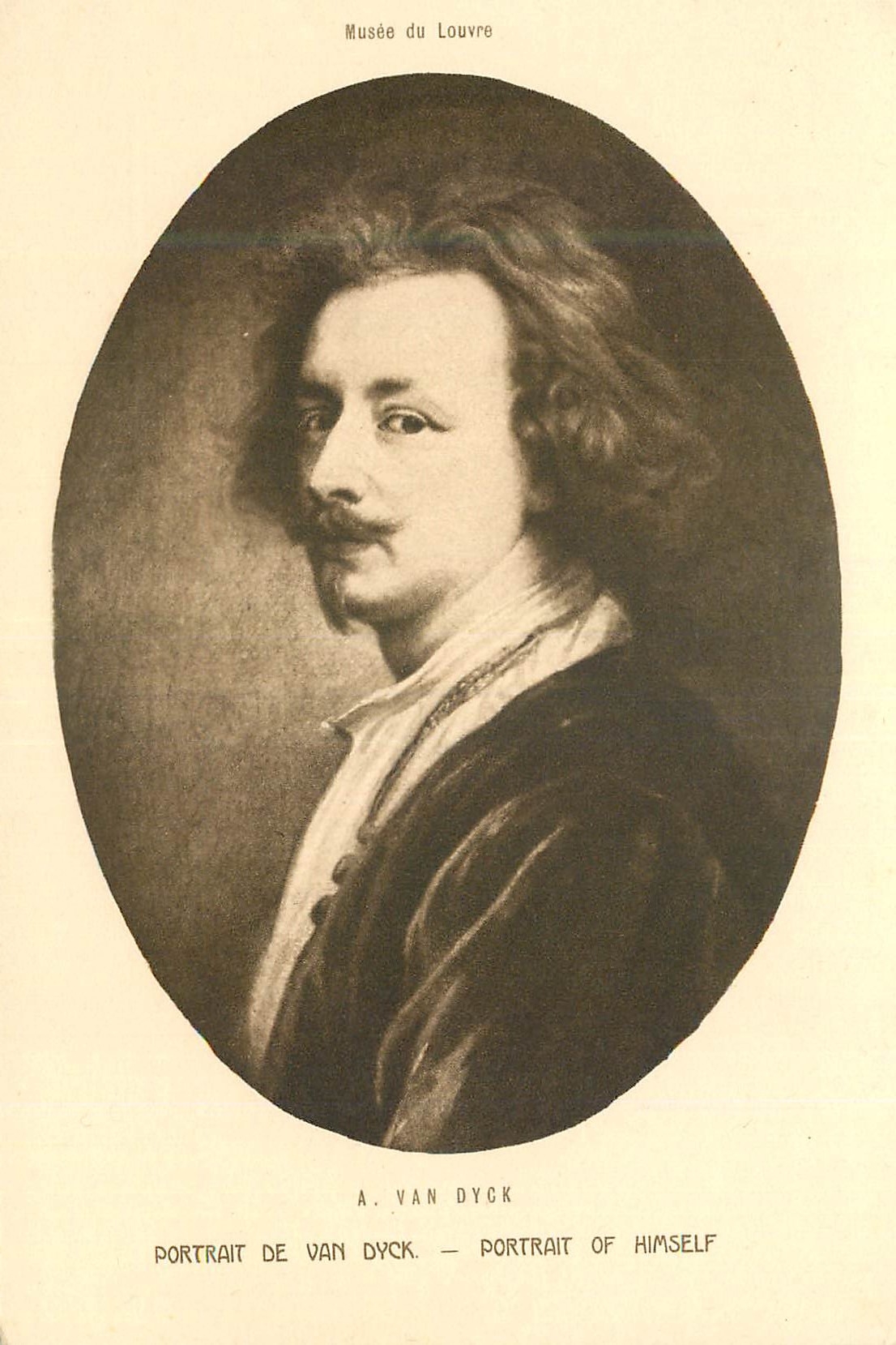 CPA Portrait de Van Dyck Musee du Louvre