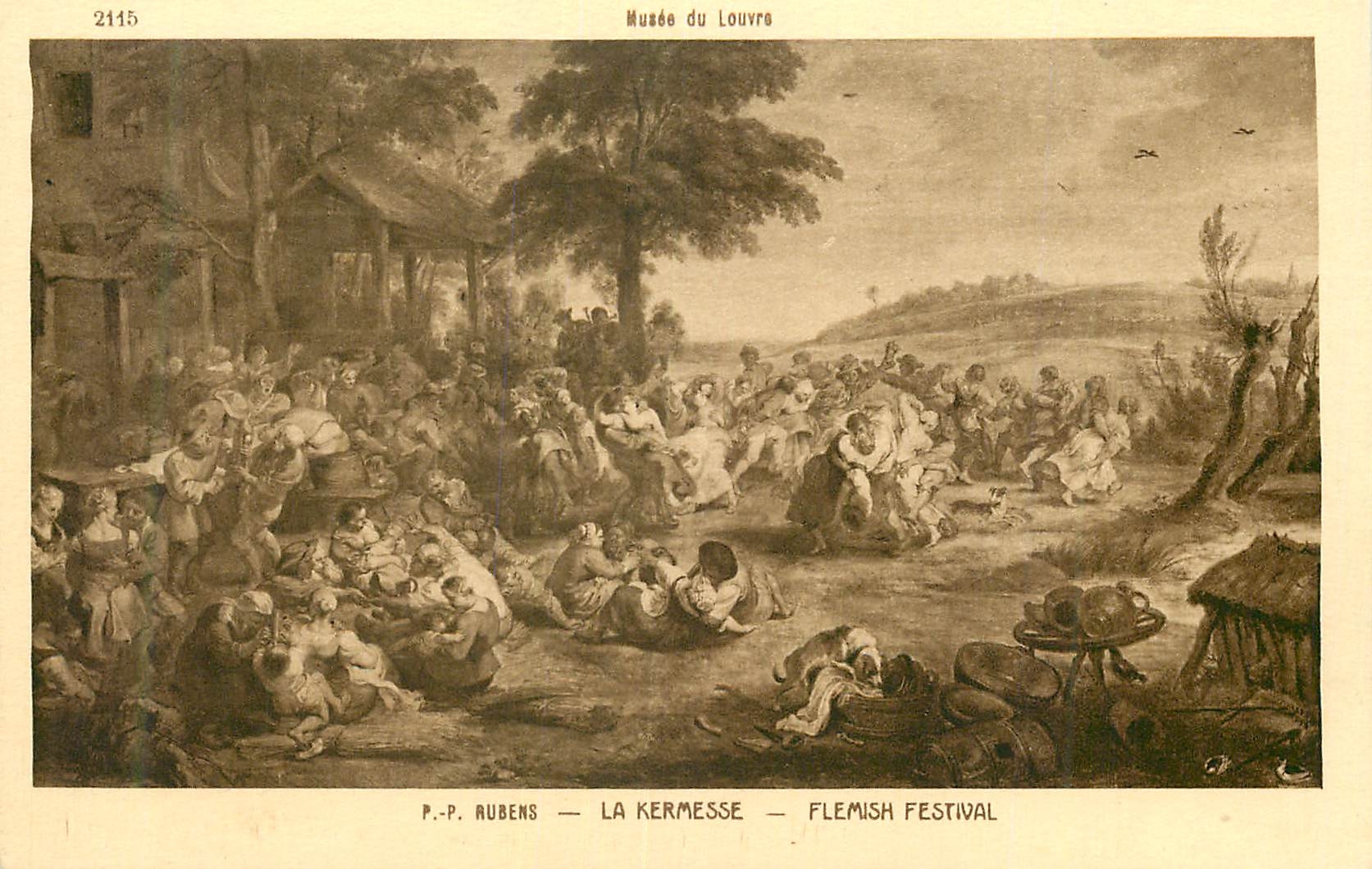CPA P P Rubens La Kermesse Musee du Louvre