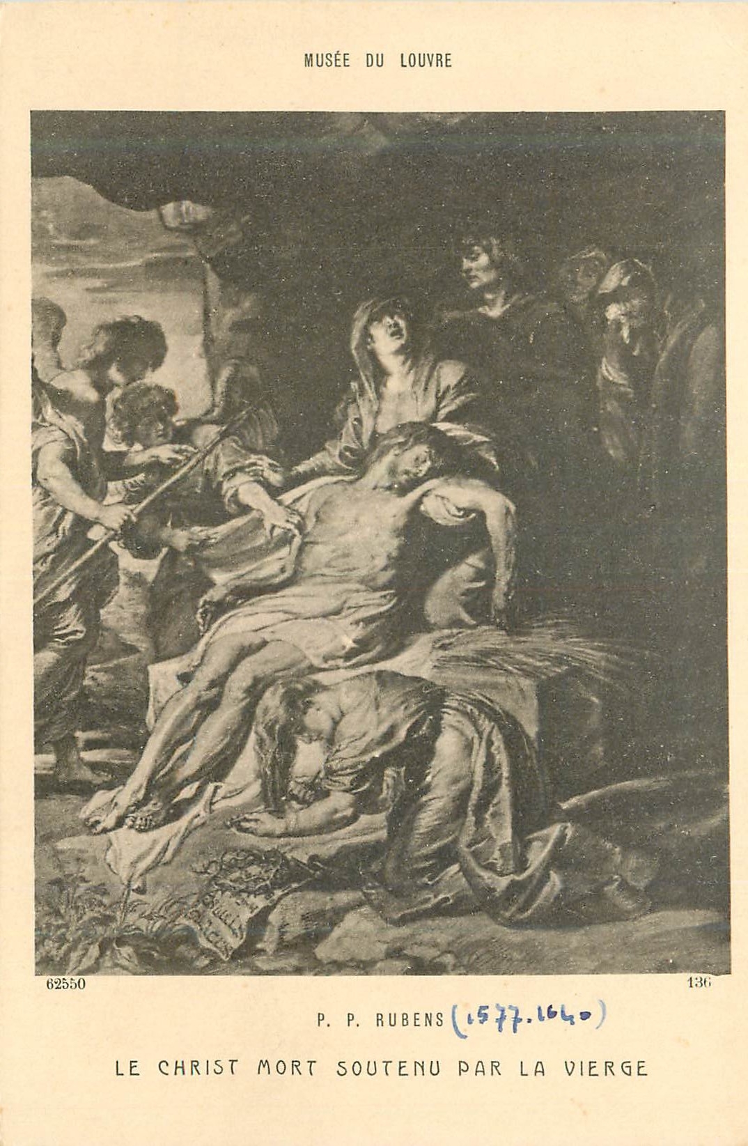 CPA P P Rubens Le christ Mort Soutenu par La Vierge Musee du Louvre