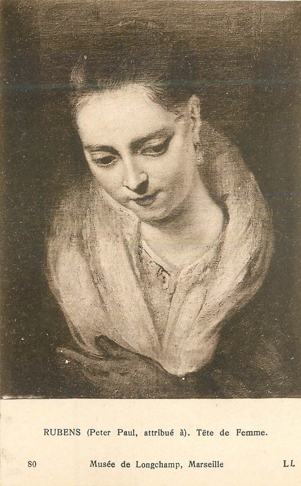 CPA Rubens (Peter Paul )Tete de Femme Musee de Longchamp Marseille