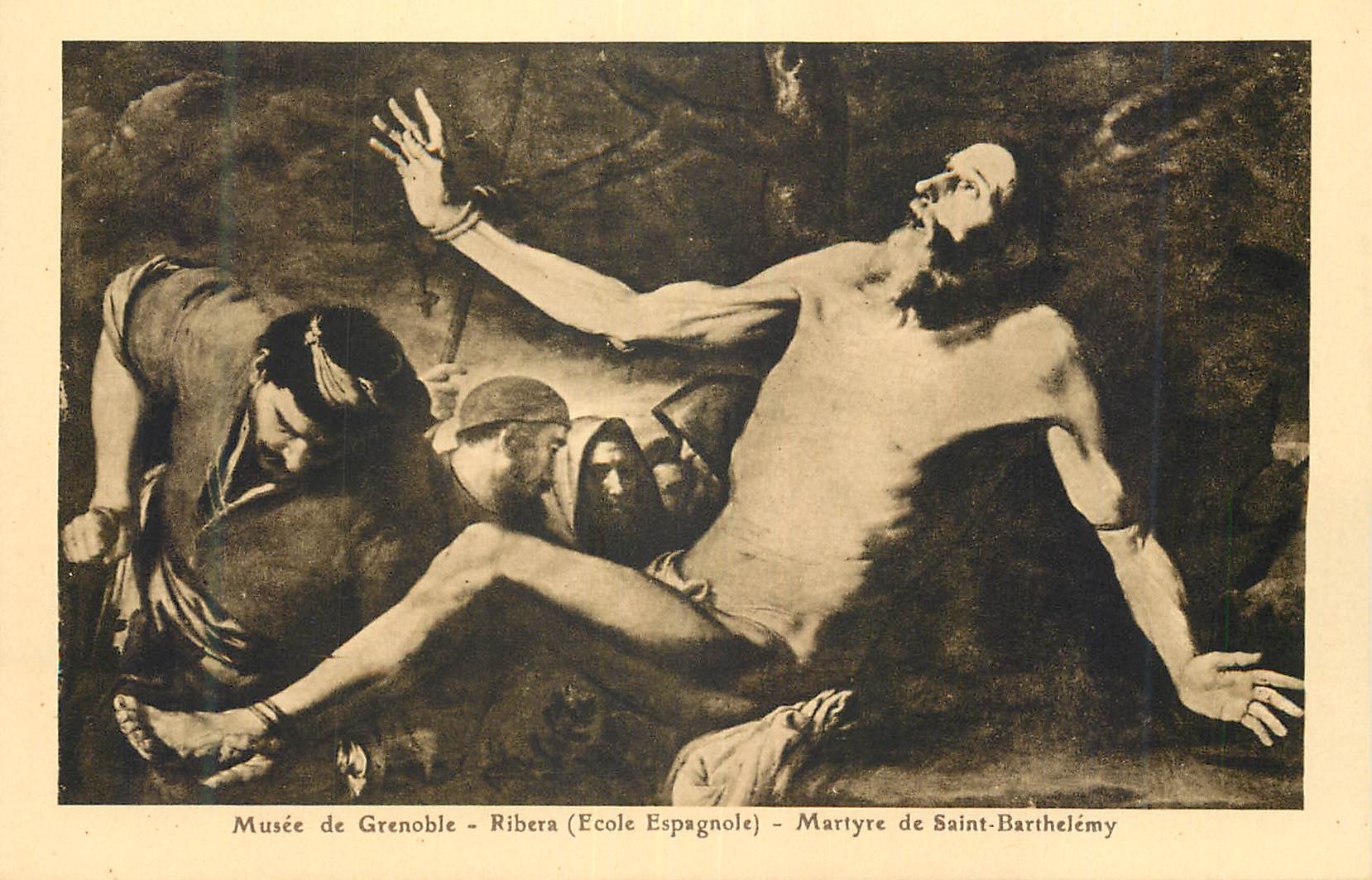 CPA Musee de Grenoble Ribern (Ecole Espagnole) Martyre de Saint Barthelemy