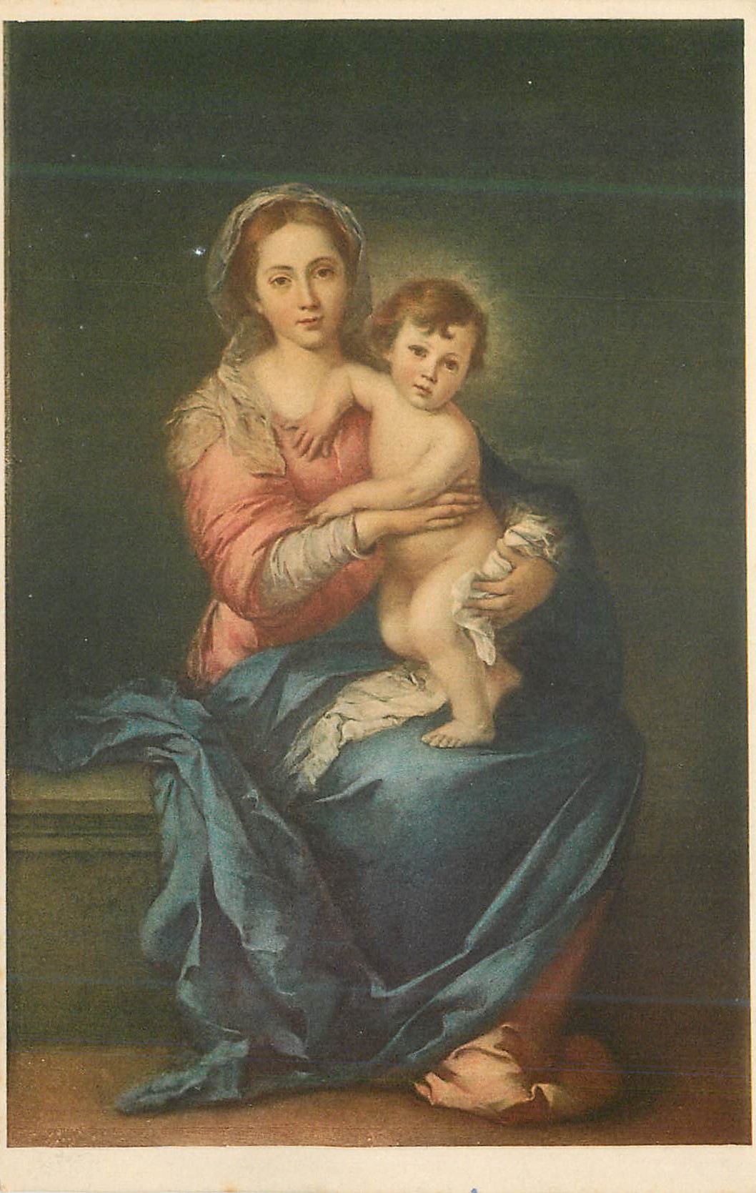 CPA La Vierge Col Figlio Murillo (1618 1682) Galleria Palatina Firenze