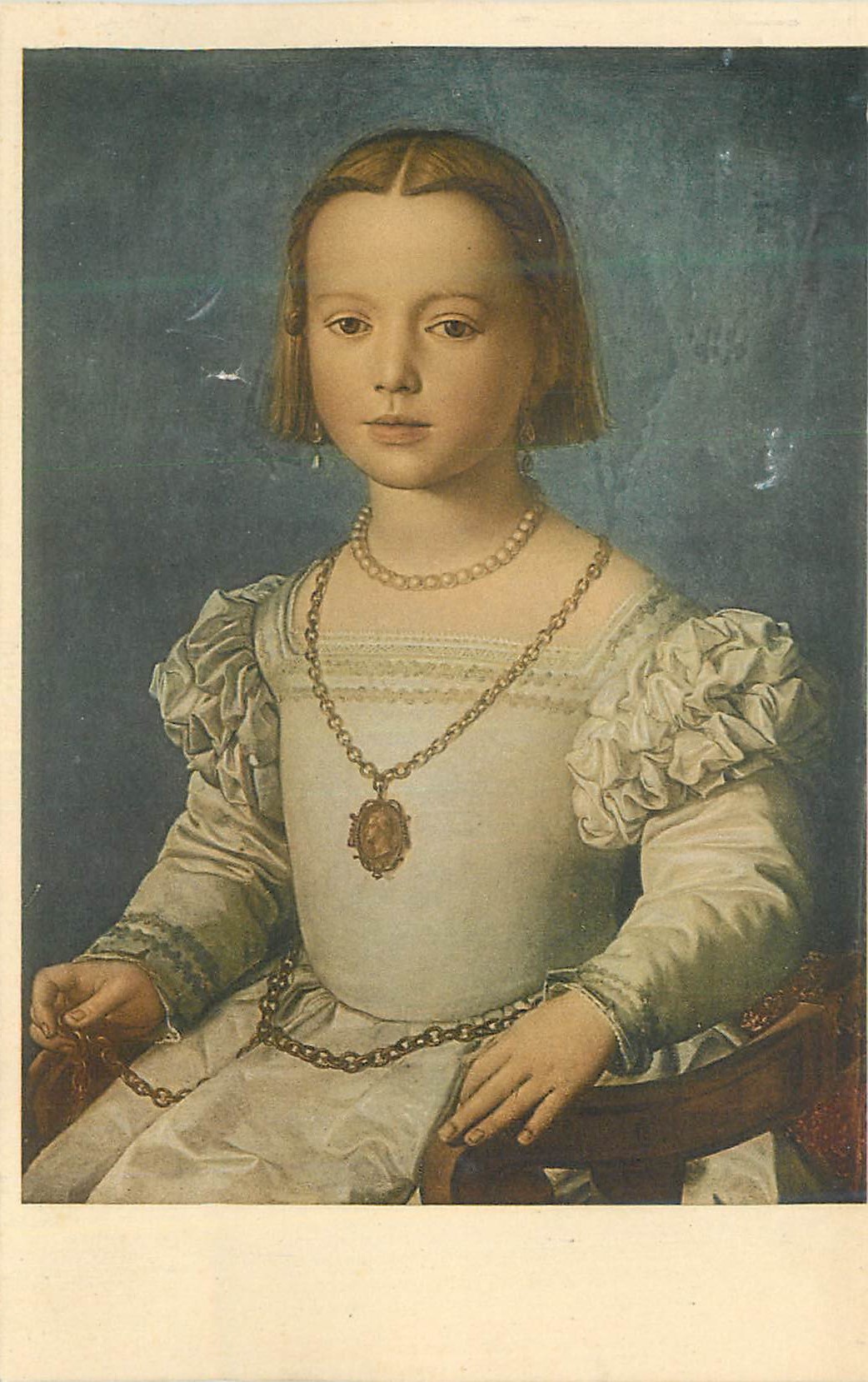 CPA Donna Maria De Medici Bronzino (1502 1572) Galeria Uffizi Firenze