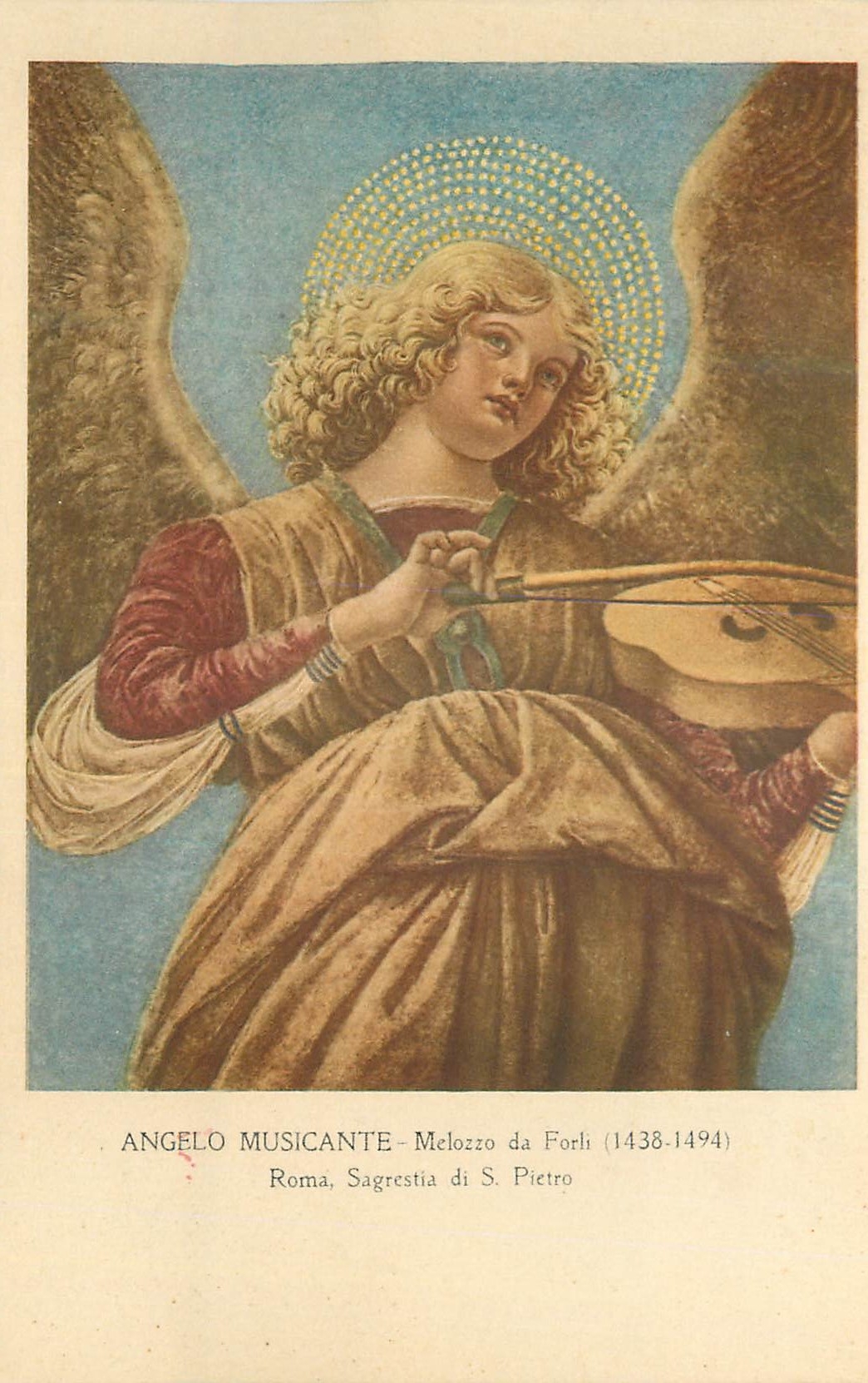 Angelo Musicante — Melozzo da Forlì (1438-1494) — Roma, Sagrestia di S. Pietro