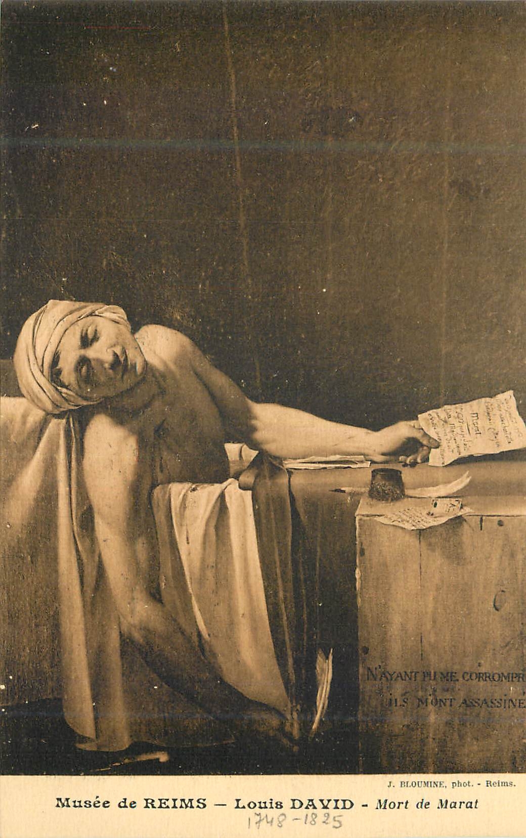 CPA Musee de Reims Luis David Mort de Maral