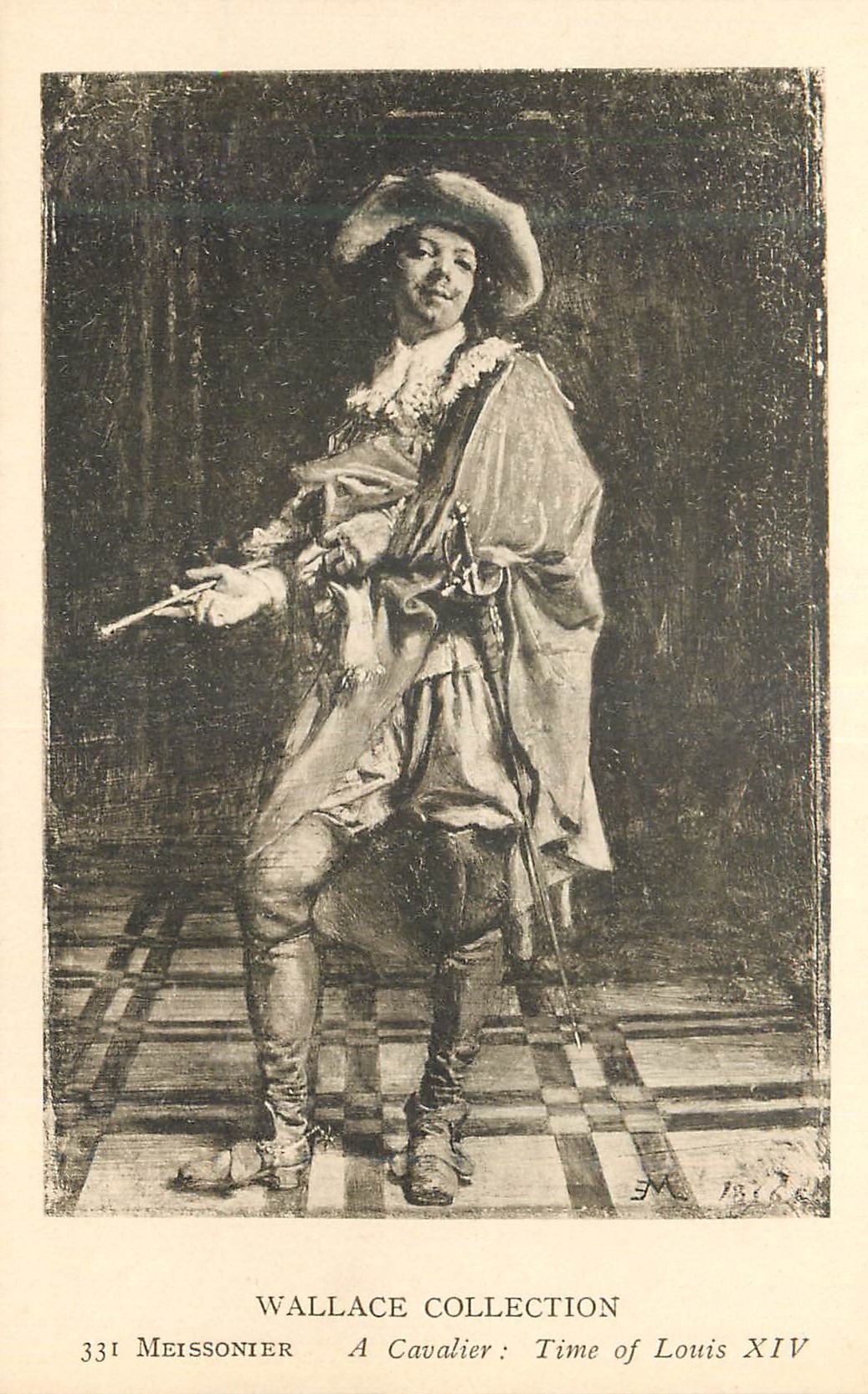 CPA Wallace Collection Meissonier A Cavalier Time of Luis XIV