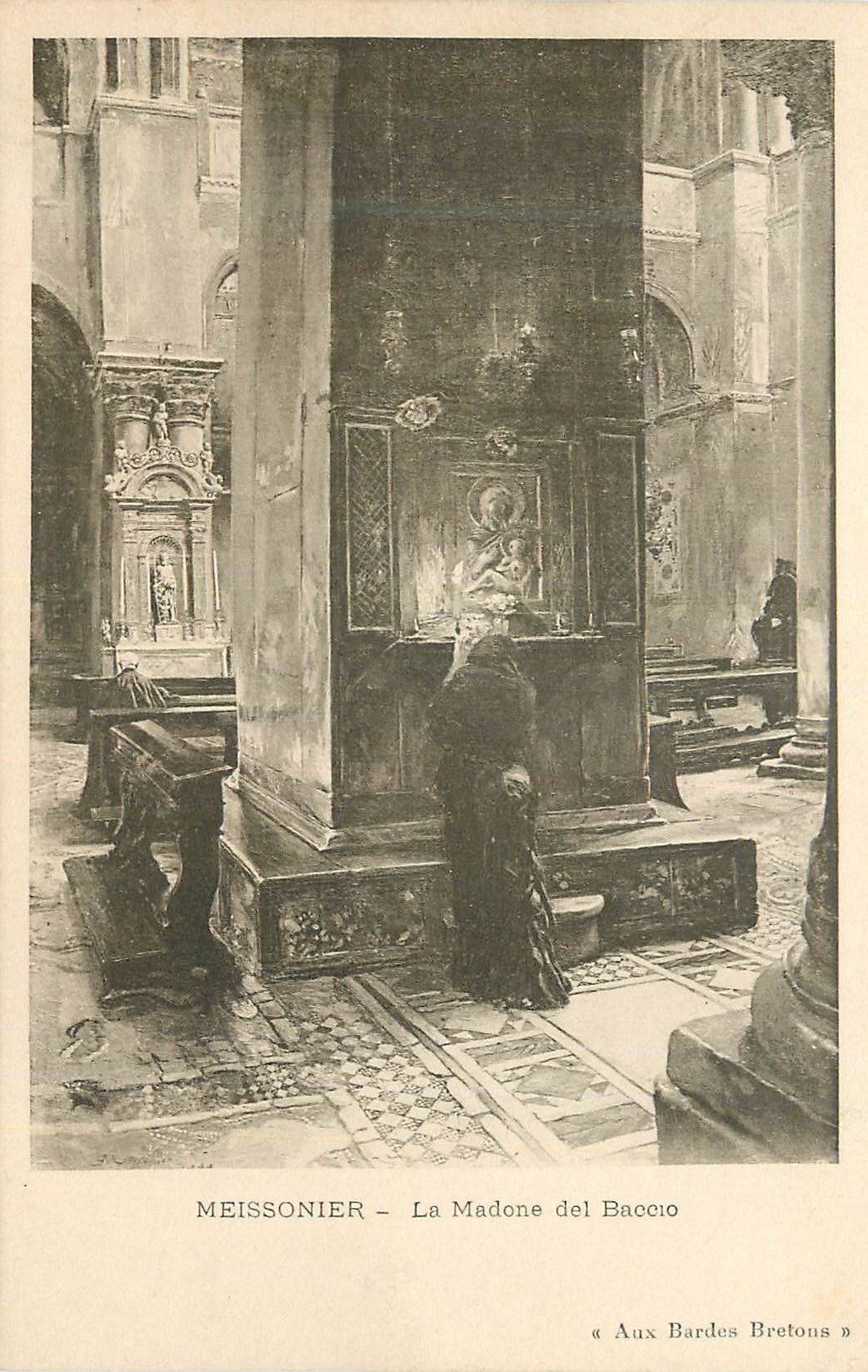 CPA Meissonier La Madone Del Baccio Aux Bardes Bretons