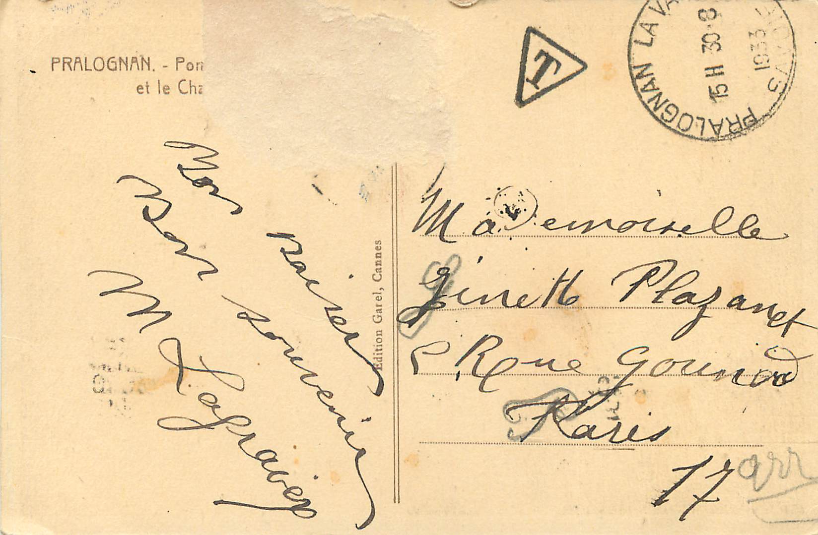 CPA Pralognan — Rückseite
