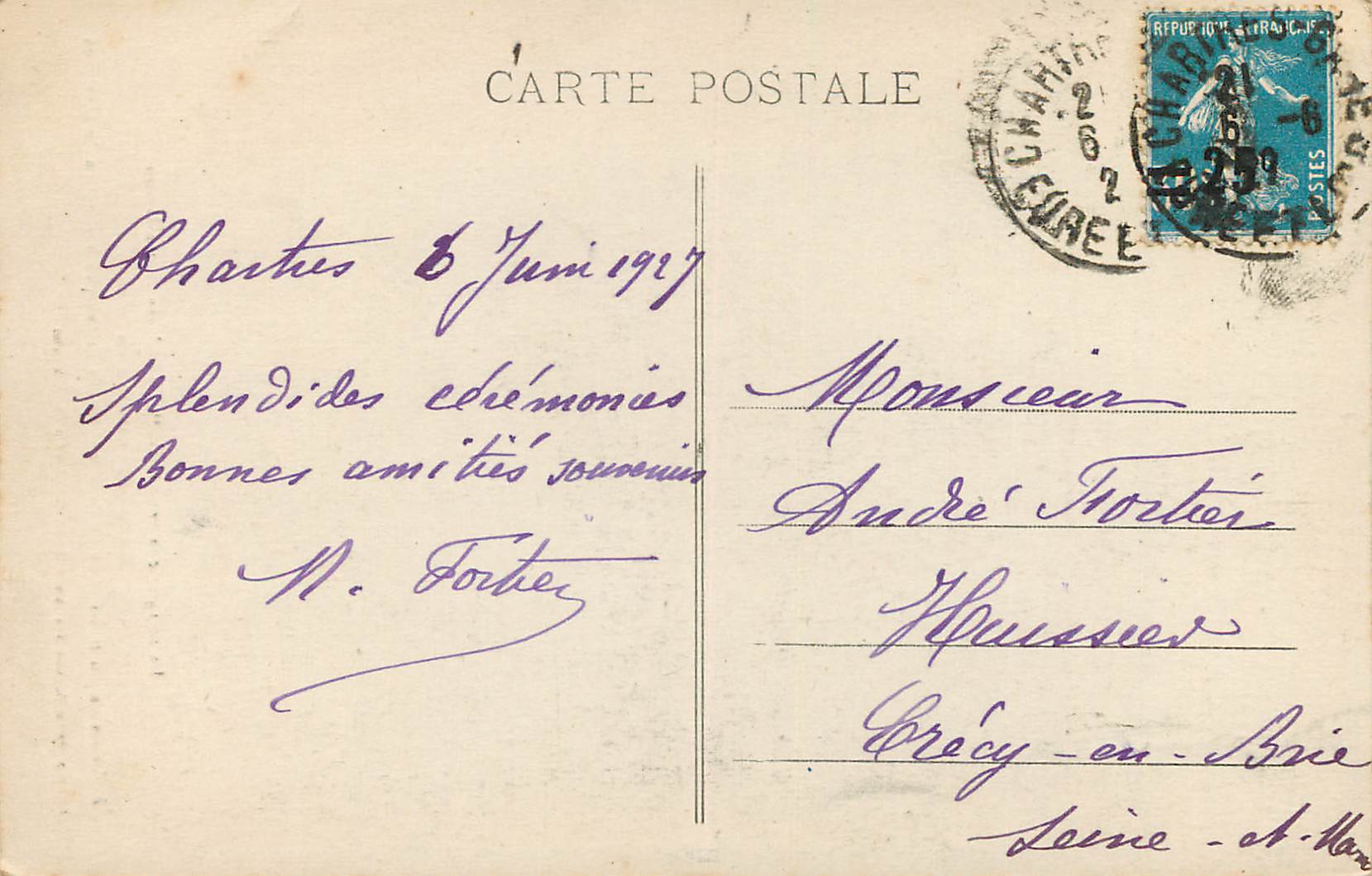 La relique chartraine du « Voile » de Notre-Dame — Monstrance exécutée en 1876 à l'occasion du millénaire de la donation de la relique à l'Église de Chartres — Édition de la Société des Amis de la cathédrale de Chartres — Back